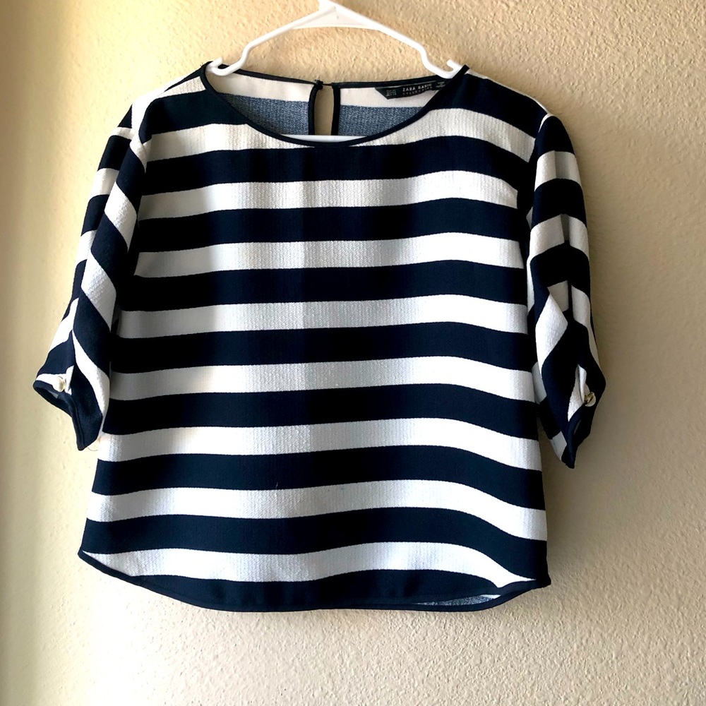 Zara striped blouse